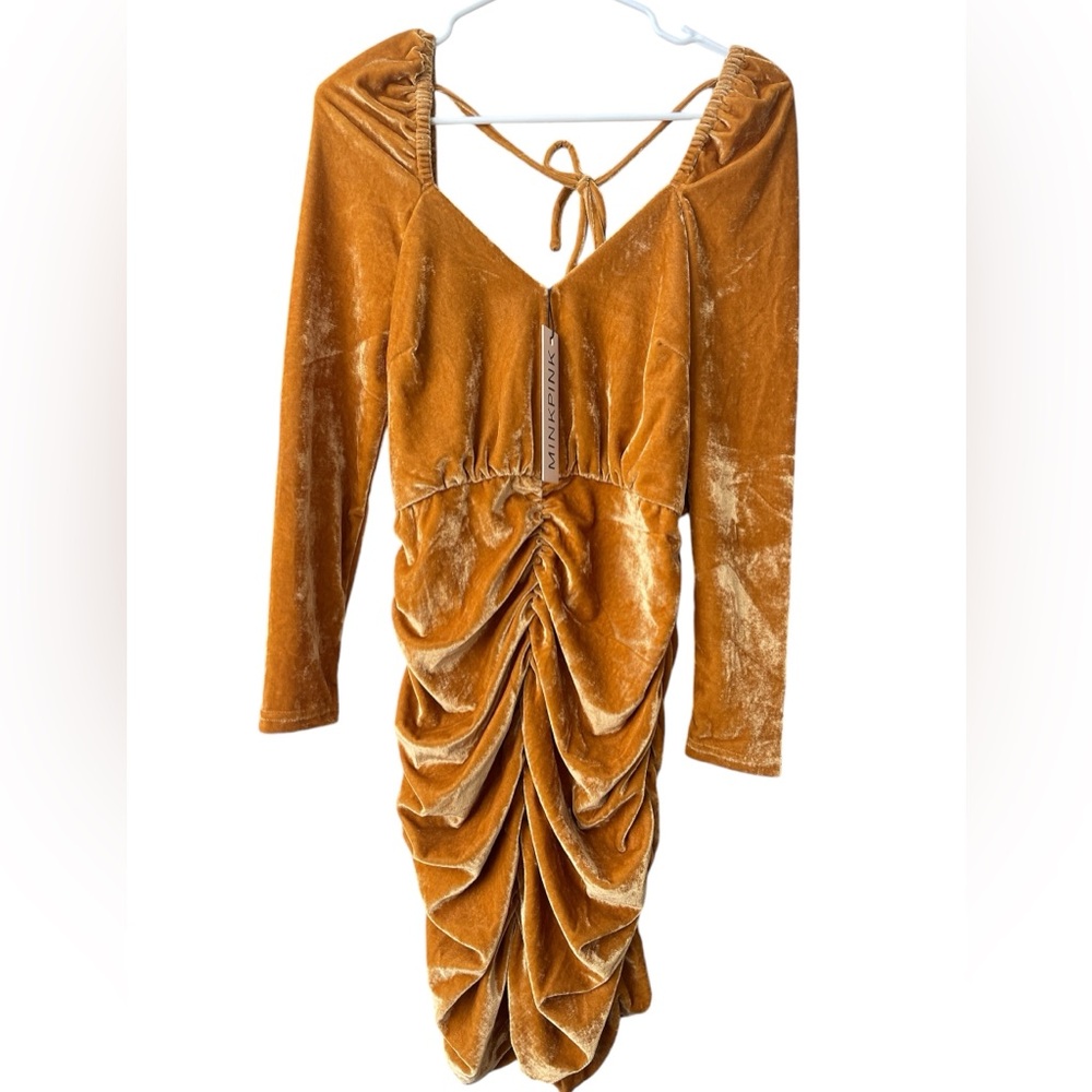 NWT MINK PINK ROUCHED DRESS